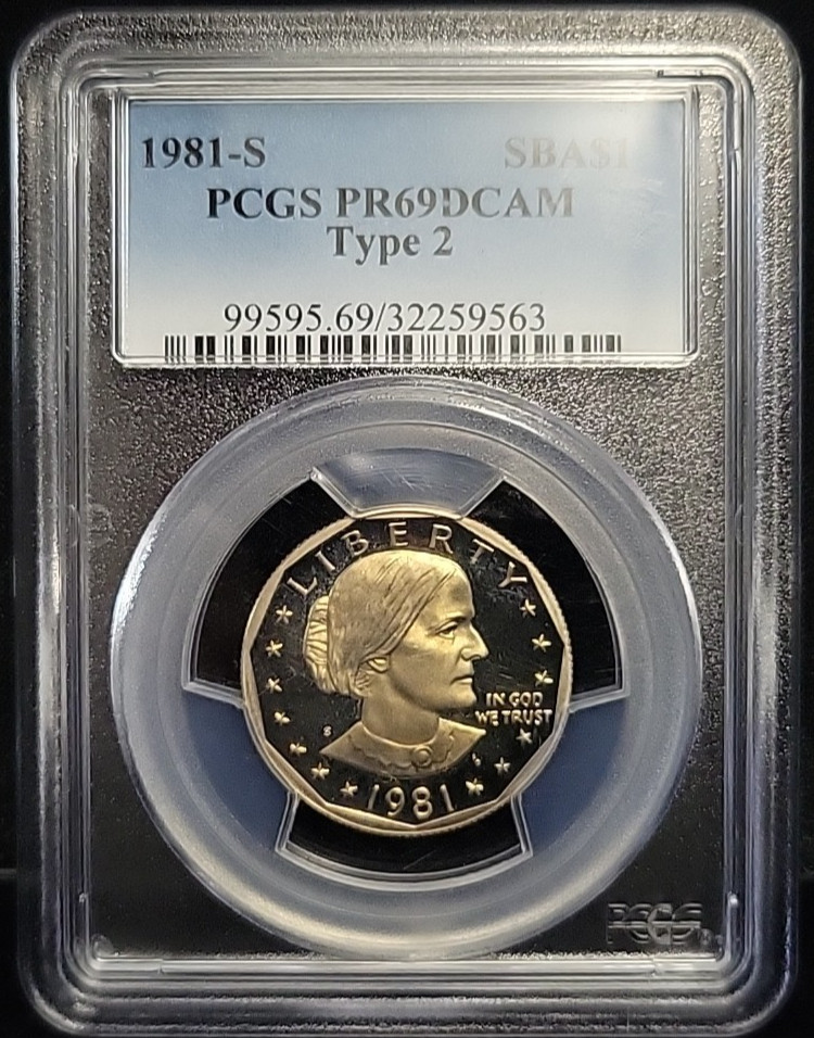 1981 Proof Susan B. Anthony SBA Dollar Type 2 PCGS PR69 | See Pics
