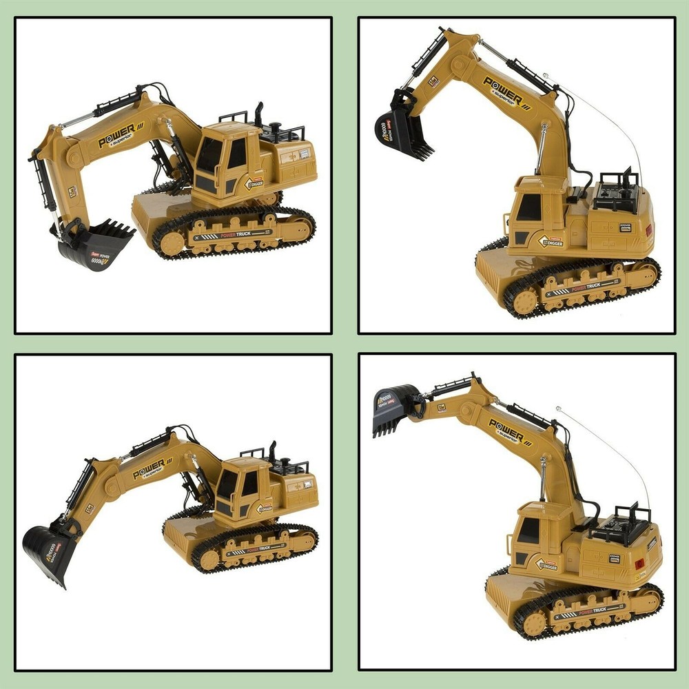 Remote Control Tractor Excavator Construction Toy Rechargeable Battery
