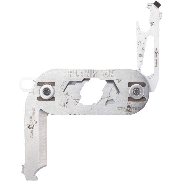 Turq Gear Plankton Multi-Tool About 13 Integrated Tools 4 Tools Lock Into One
