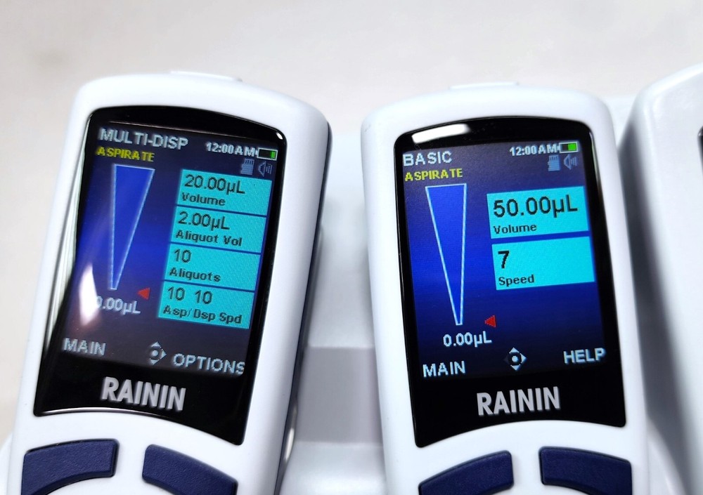 ✅Rainin Pipette LOT w/ STAND E4 DIGITAL E8-20/50XLS+, E-12-1200XLS+, S CH E4-100