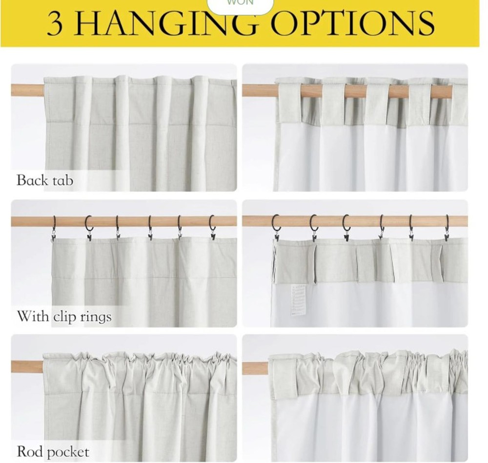 BLACKOUT CURTAINS PR.-52X90-IVORY