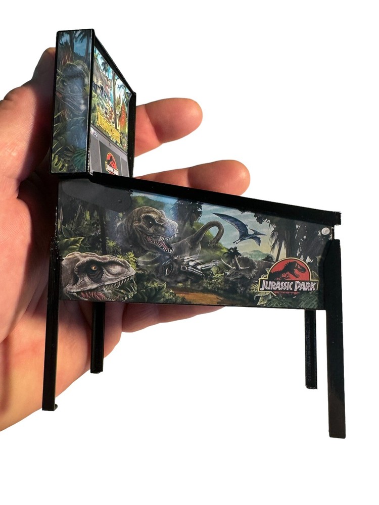Miniature Replica "Jurassic Park” Pinball Machine Scale Model, Keepsake, Trophy