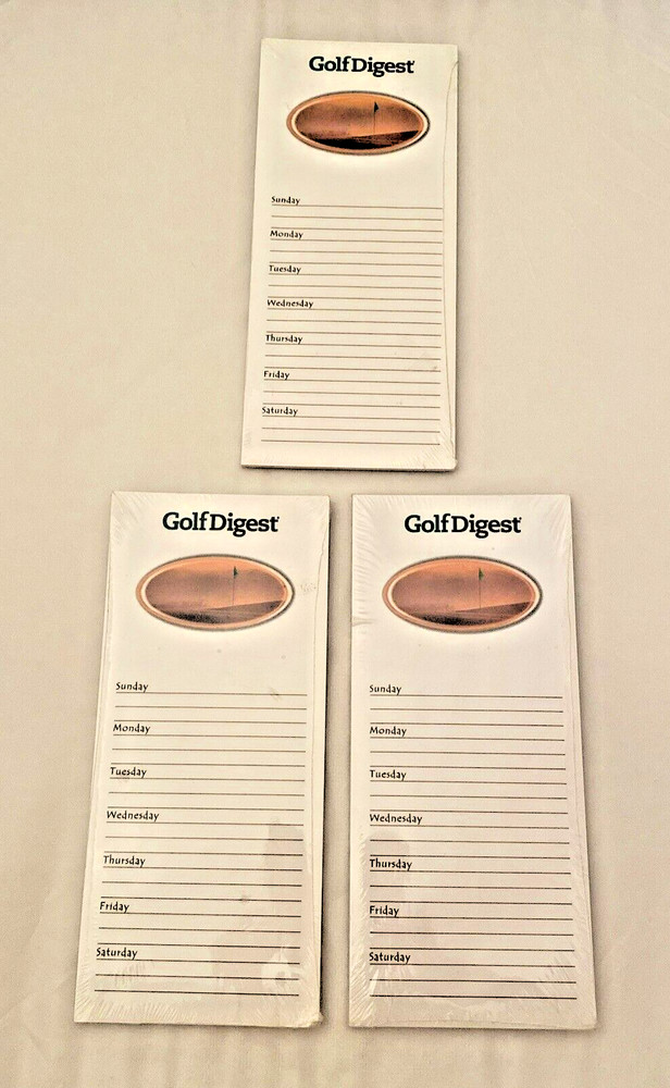 GOLF Lover Golf Digest Paper Pads Double Magnet Tear Off Sheets