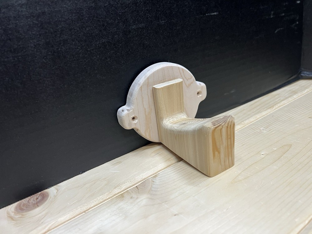 Wooden Sauna Wall Hook / Sauna Whisk Holder – Handmade Solid Wood Hook
