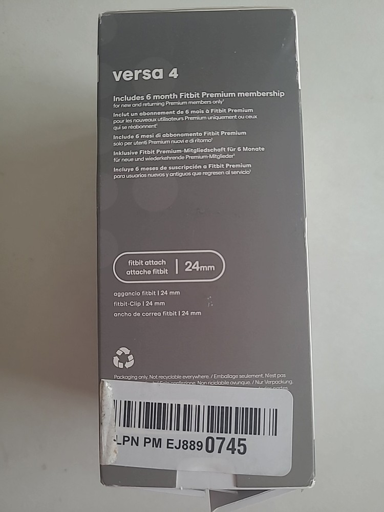 Fitbit Versa 4 Fitness Smartwatch - Graphite & Black