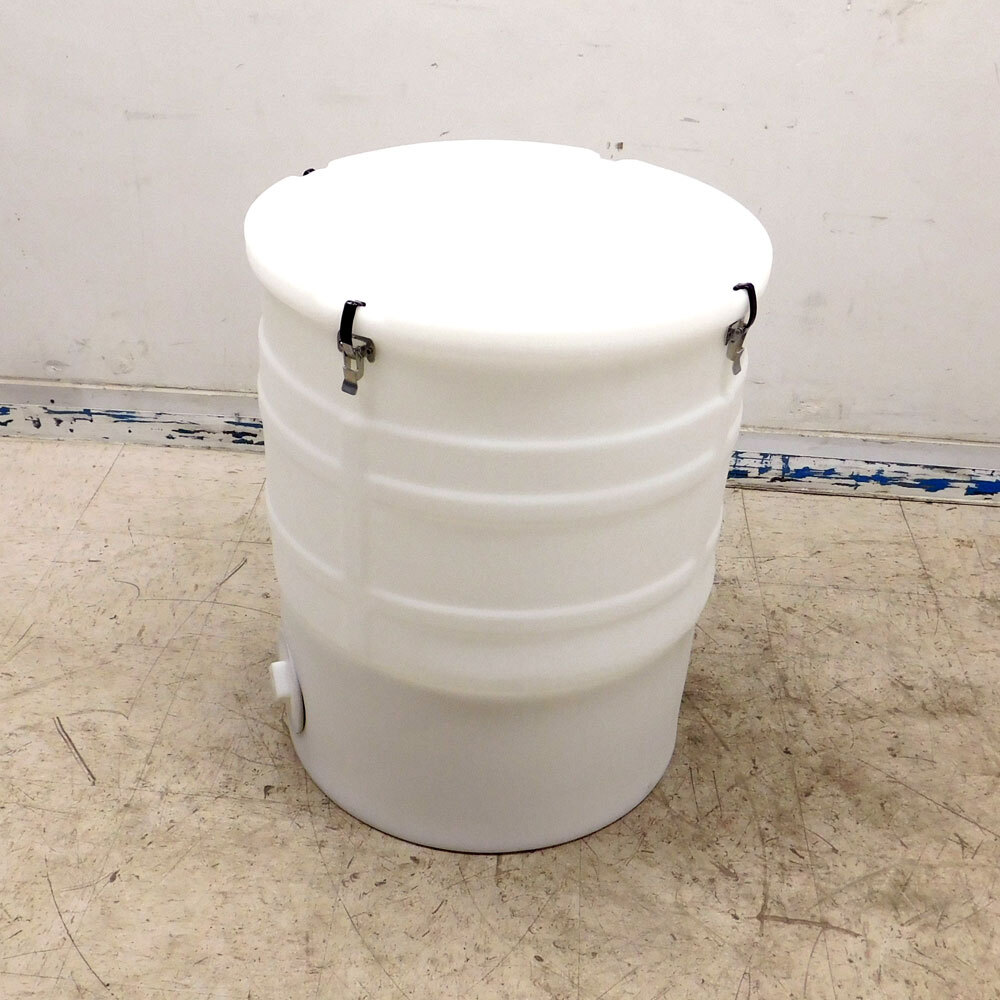 NEW Thermo Scientific HyPerforma Mixtainer 100 Liter Conical Plastic Drum White