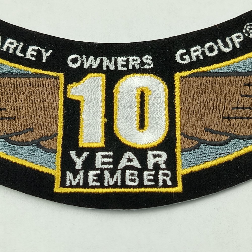 HOG Harley-Davidson Owners Group 10 Year Member Rocker Patch