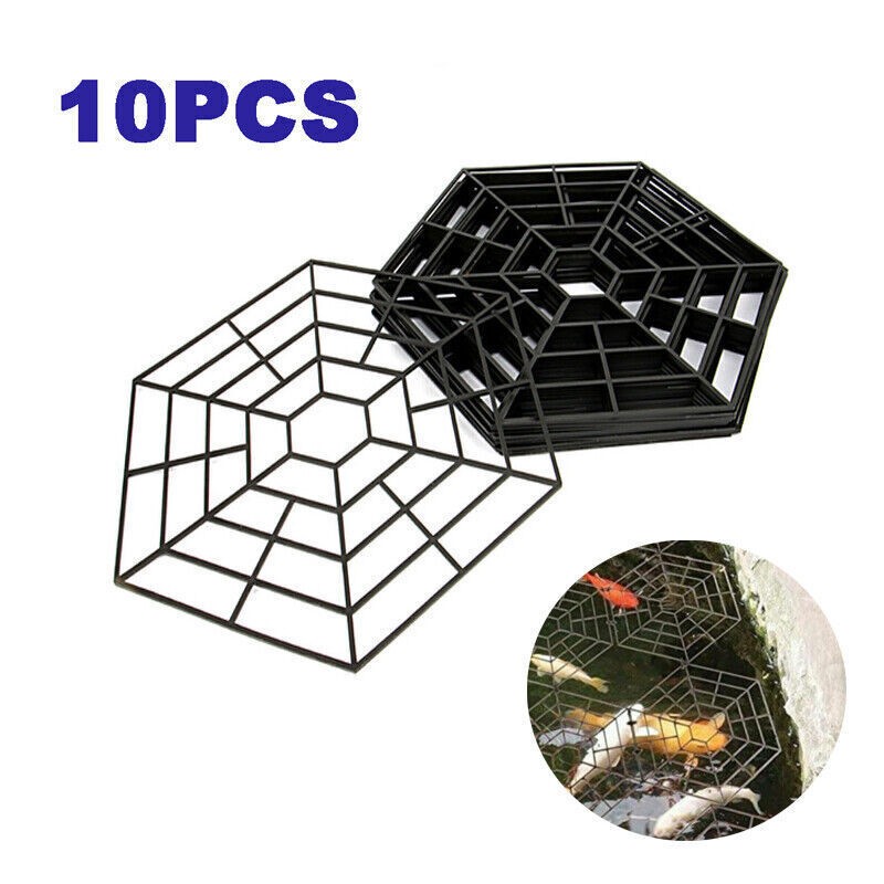 60pcs Pond Fish Guard Protector Plastic Floating Net Rings Protective Cover Tool