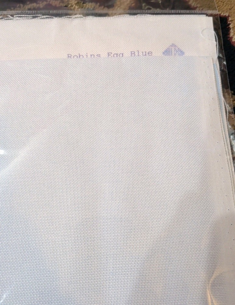 Fabric Flair Robins Egg Solid 28 count evenweave fabric, 18" x 27"