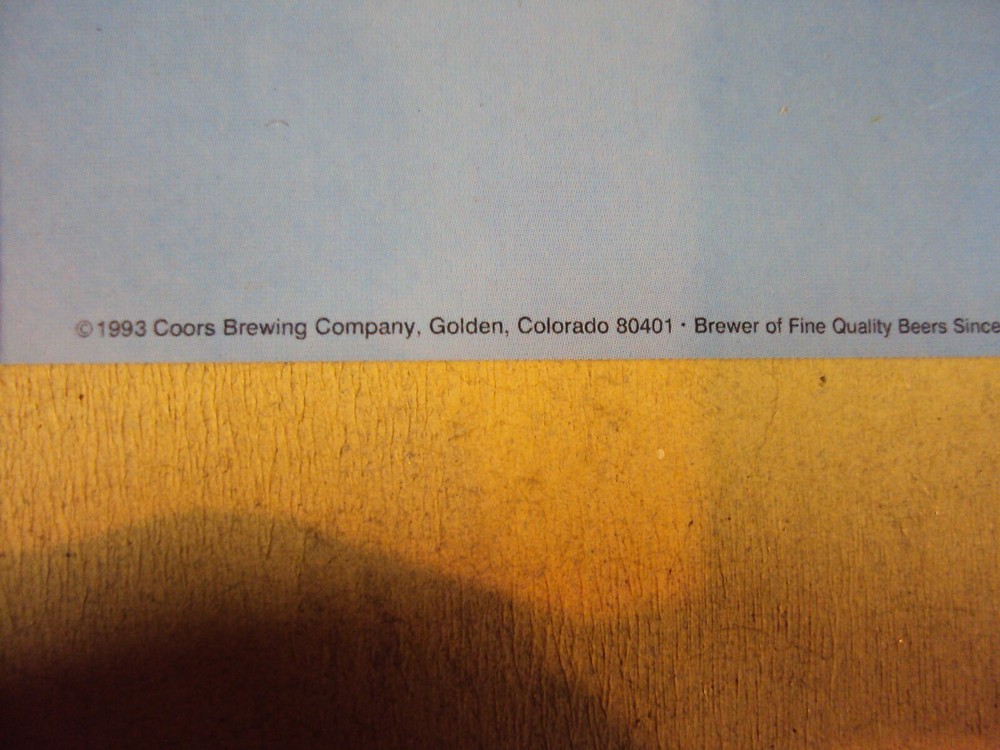 1993 Coors Light Poster 38 7/8" x 17 3/4"
