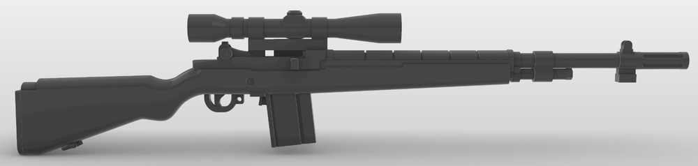 1/24 Scale Battleground M-14 Rifle - SWS - Sniper Weapons System