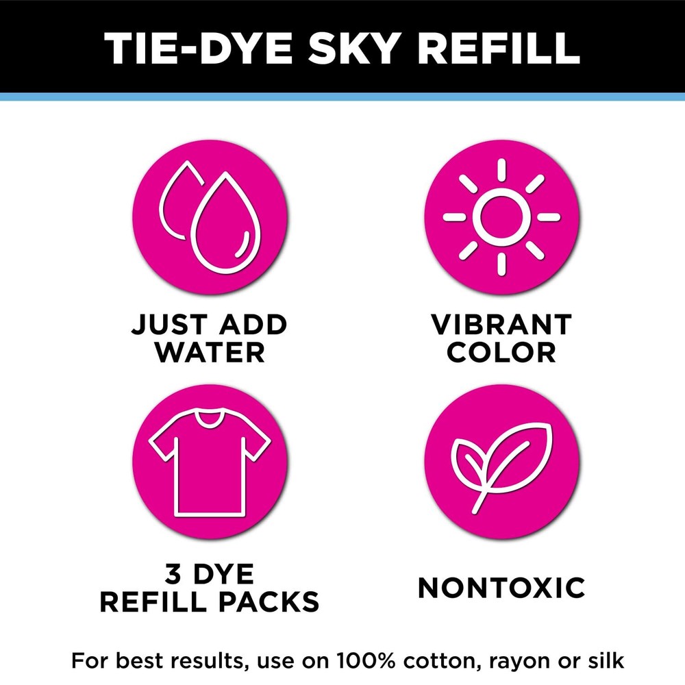 One-Step Tie-Dye Kit Dye Refill Packs Sky