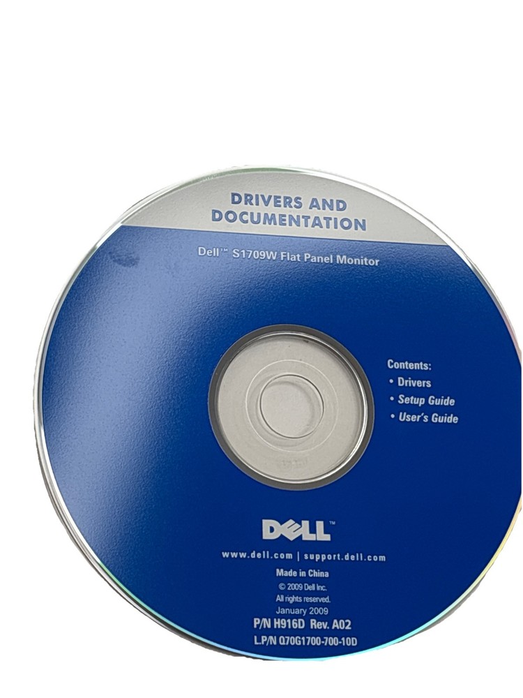 Dell S1709W Flat Panel Monitor 2009