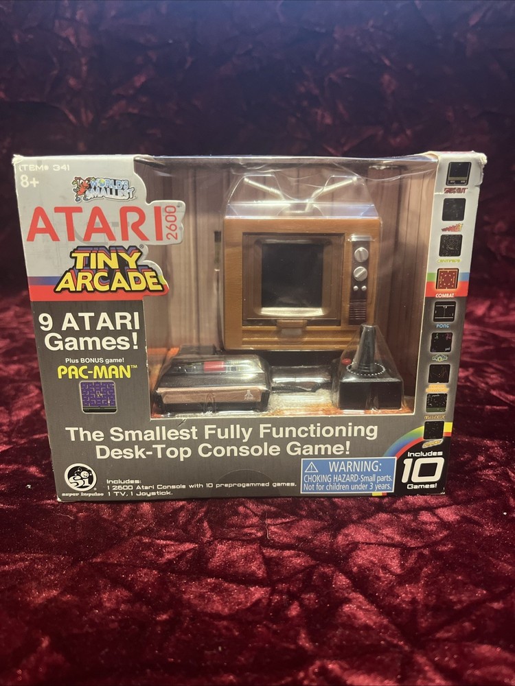 Atari 2600 Tiny Arcade Desktop Console 9 Original Games Including Pac-Man