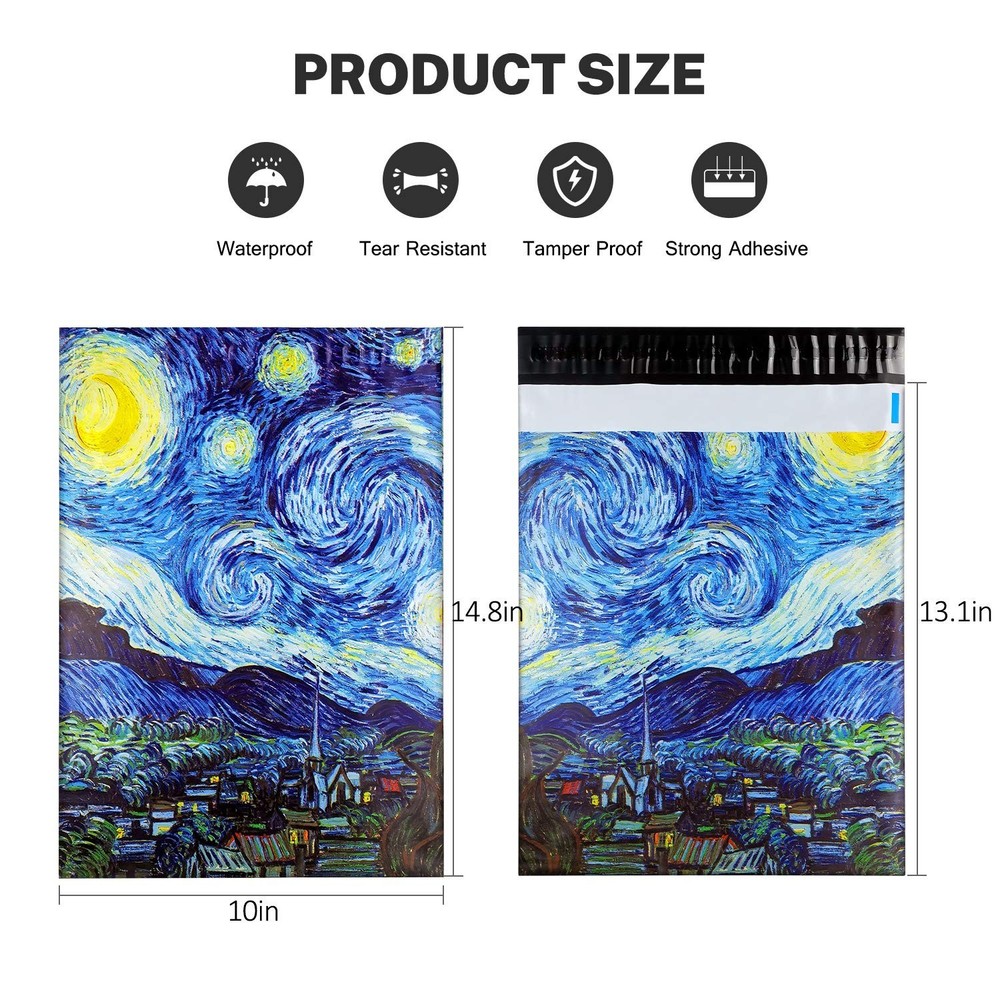10X13 (100 Pack) Poly Mailer Envelope Plastic Custom Mailing & Shipping Bags ...