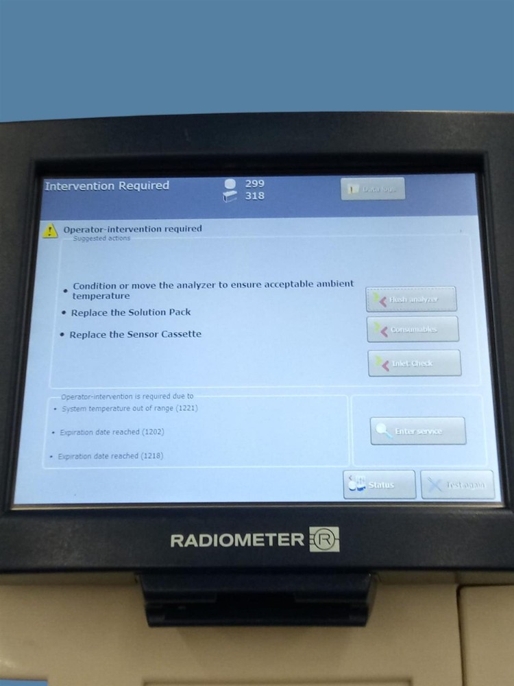 Radiometer ABL90 FLEX PLUS Blood Gas Analyzer (screen housing broken)