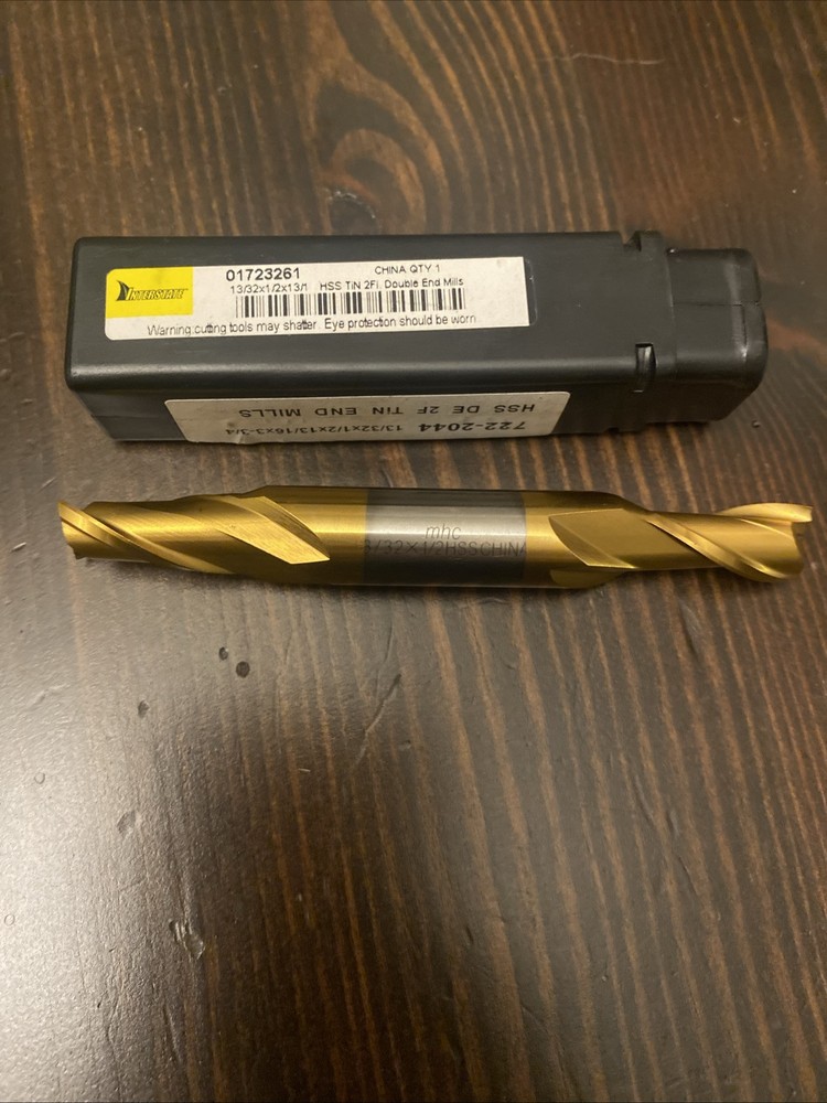 Interstate 2 Fl HSS Square 13/16" LOC End Mill