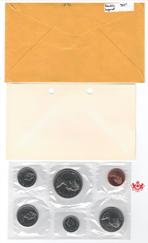 1970 Canada Proof Like Set - Double Legend Dollar -