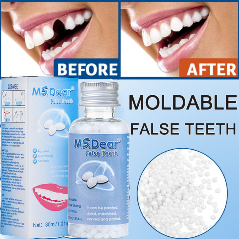 False Teeth Solid Glue Resin Moldable Teeth Gap Denture Temporary Tooth Repair