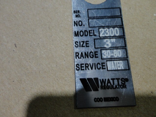 Watts 2300 Series 3in Water Pressure Reducing Valves Spence Type D34