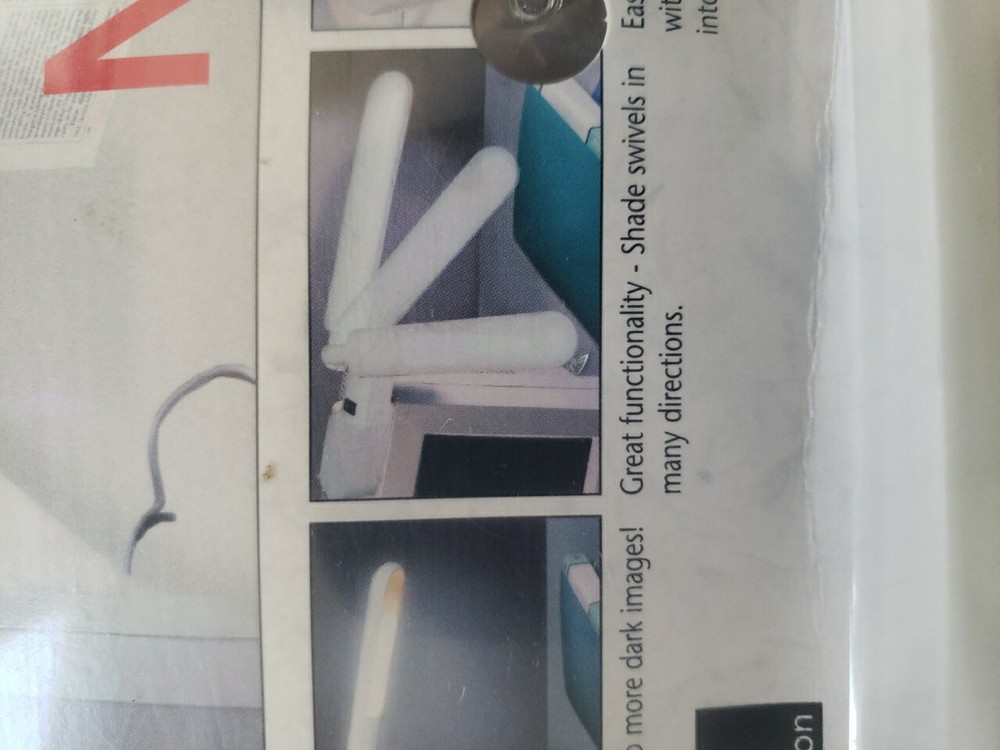 Tensor Computer Lamp Model CL2-64 NEW UNOPENED Dmg Package Only. Cool Gray