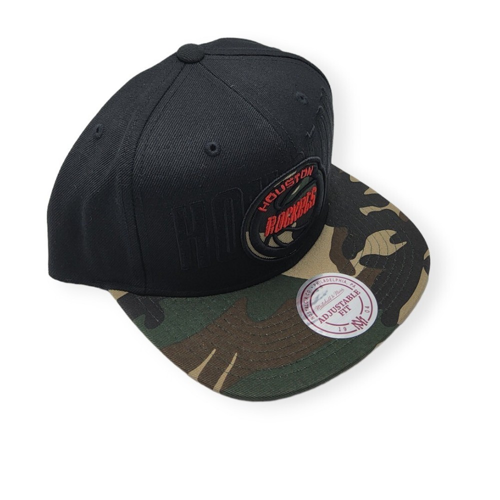 Mitchell & Ness Houston Rockets Blind Camo Adjustable Snapback Hat Cap