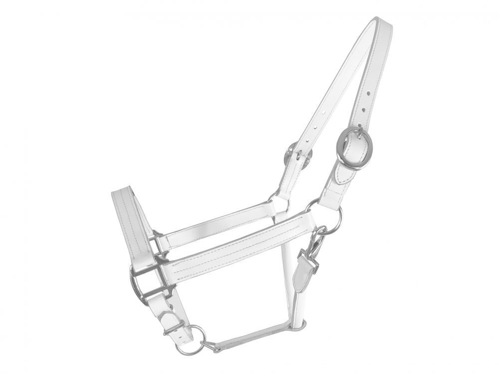 White Leather Halter
