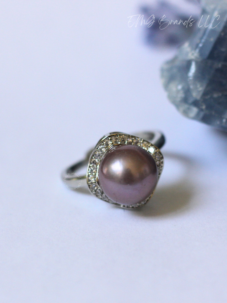 Purple-Pink Edison CZ Ring
