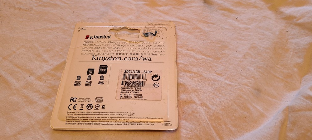 KINGSTON 4GB Micro SC HC Adapter Micro SD Adapter New in Package