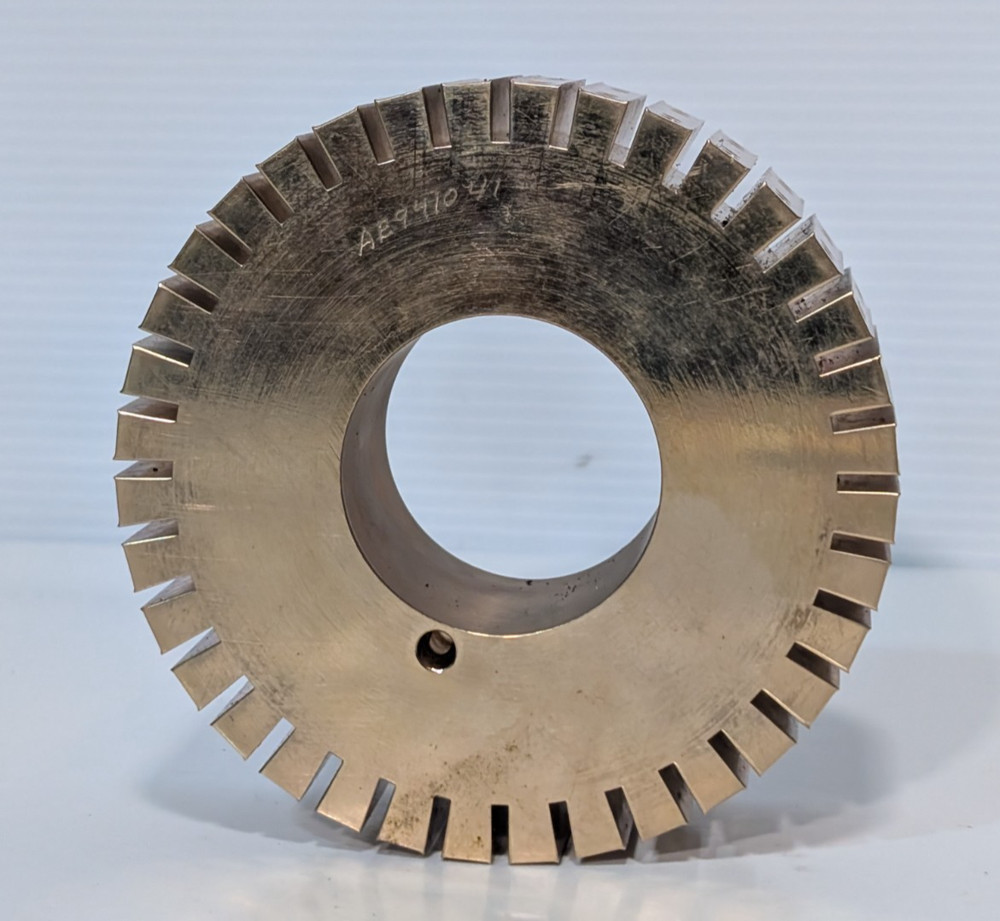 Falk AE941041 industrial gear coupling hub brass component, 36 teeth, as shown