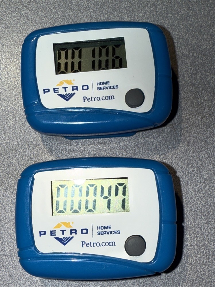 (2) Step & Distance Pedometer Hiking Jogging Count with Clip FREE SHIP