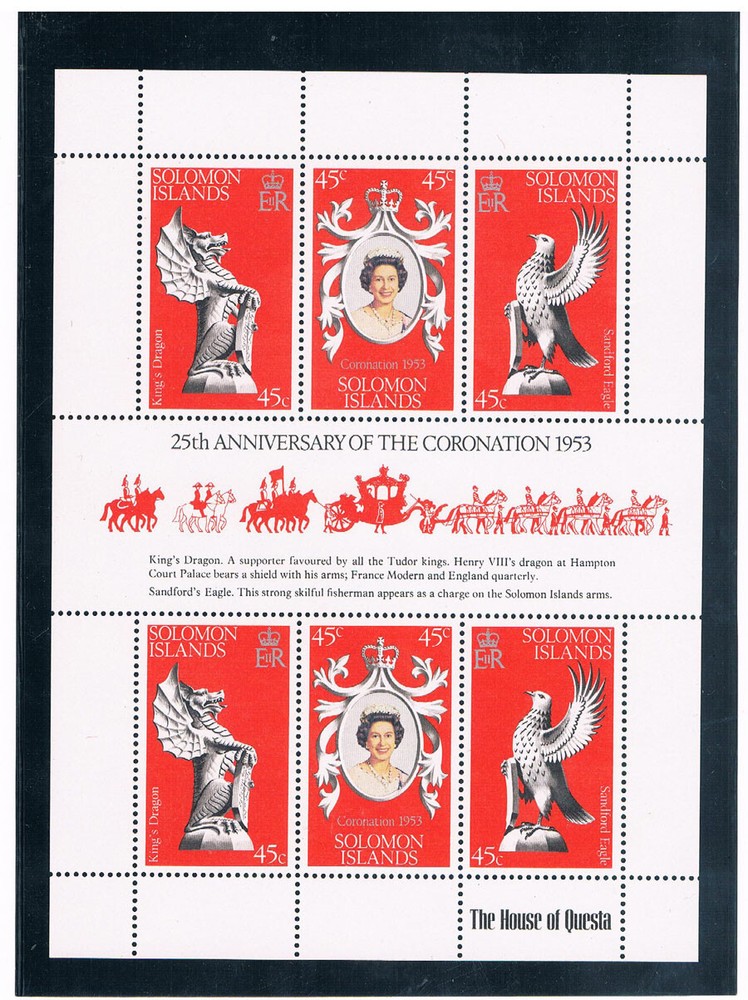 SOLOMON ISLANDS 1978 Coronation S/S CV $3.00