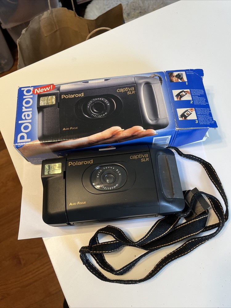 VINTAGE Polaroid Captiva SLR 95 Original Box Auto Focus Untested