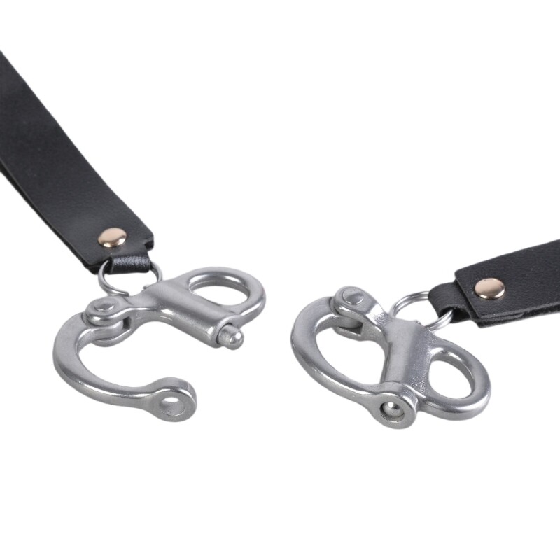 2Pcs SCBA Mask Quick Release Clip with Leather Handle Quick Release Shackle
