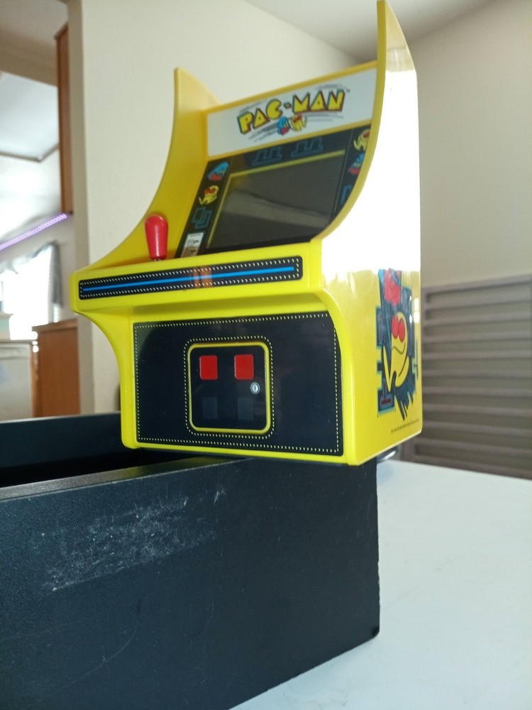 Tiny Arcade Pac-Man 3.5" Mini Retro Game - Functional Arcade Cabinet Yellow