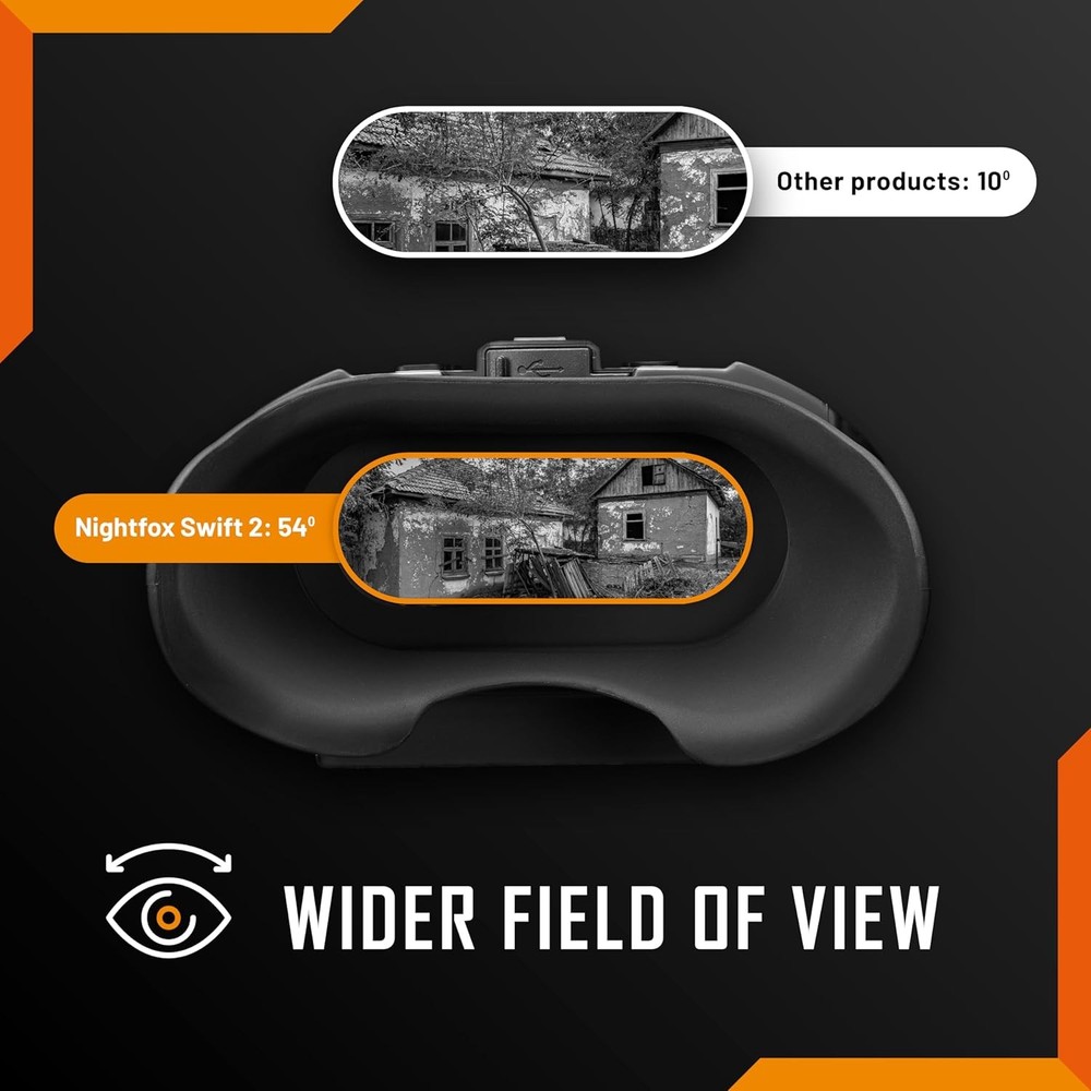 Nightfox Swift 2 Pro Night Vision Goggles w/ Adjustable Head Strap, 32GB Memory