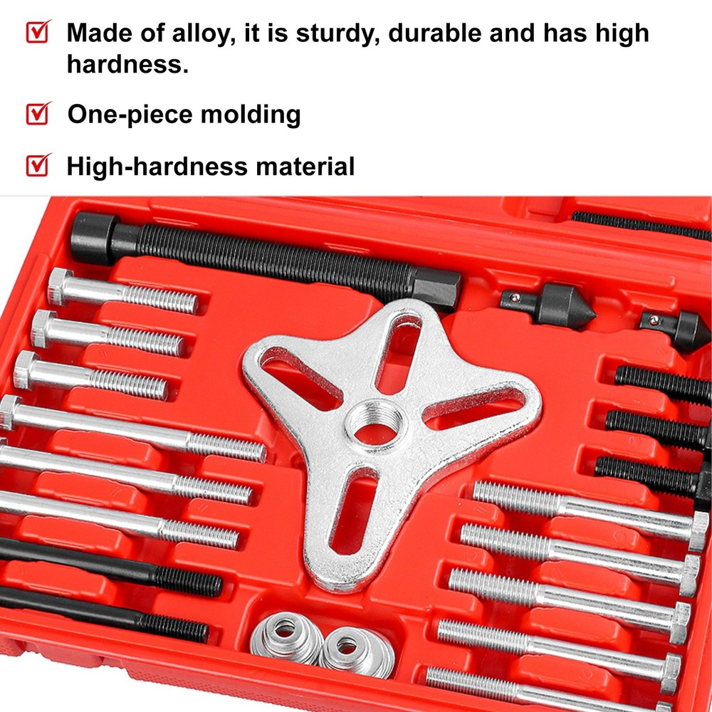 46Pc Harmonic Balancer Gear Puller Steering Wheel Kit with Case