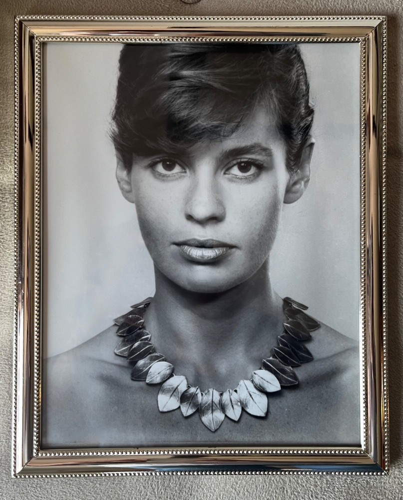 PHILIP WHITNEY SILVER PORTRAIT FRAME-VELVET EASEL BACK