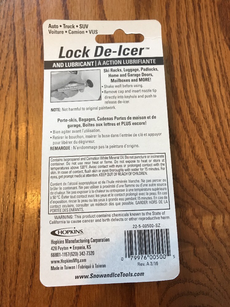 Subzero Lock De-Icer 22-5-00500-SZ Ships N 24h