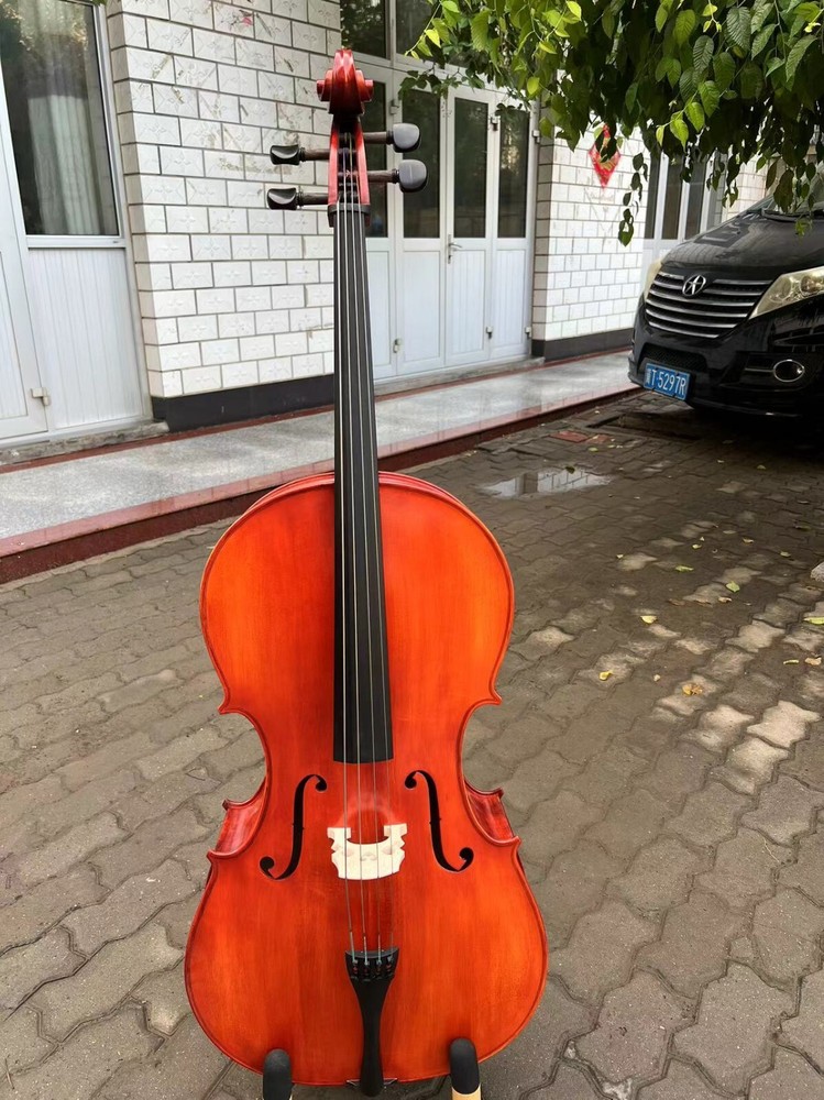 Stradivari model solid wood Cello 4/4,with hard case, Strong Deep Sound #15938