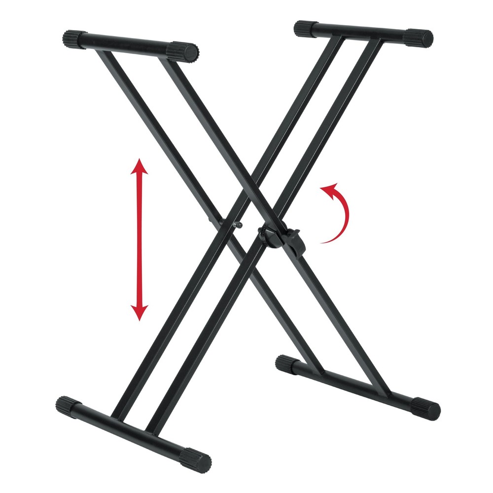 Gator Frameworks Double Brace X-Style Keyboard Stand with Adjustable Height a...