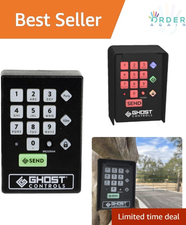 Wireless Keypad for Automatic Gate Openers Weatherproof Easy Install Secure A...