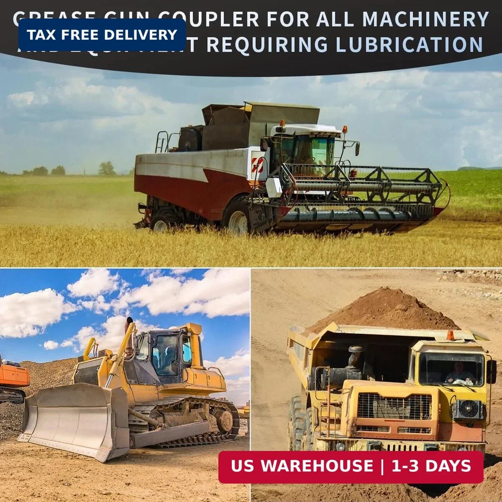 Grease Gun Coupler, Quick Locking Grease Gun Tip, 6 Thickened Jaws Locking, High