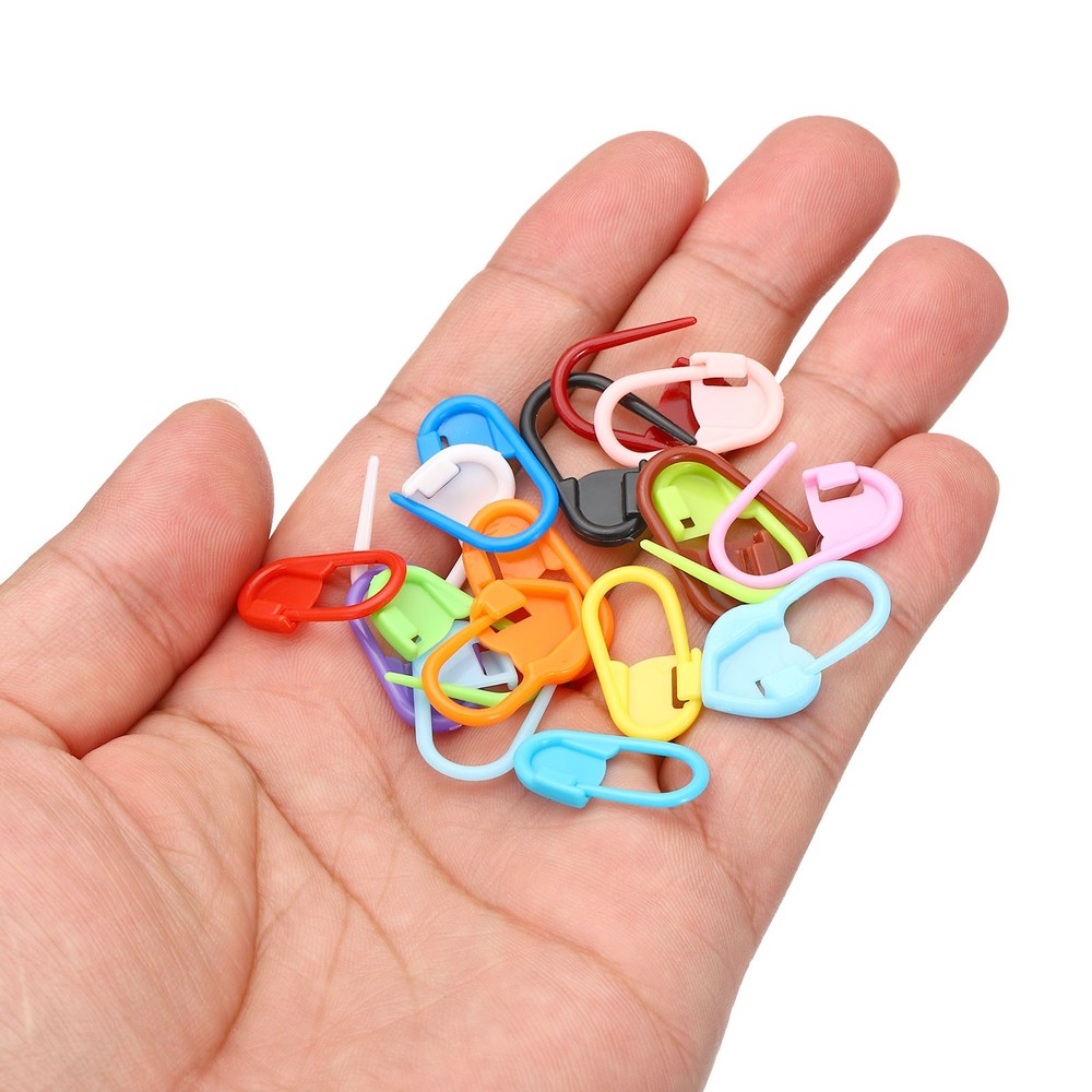 Crochet Stitch Markers, 100 Pack Plastic Knitting Markers Stitch, Multicolor