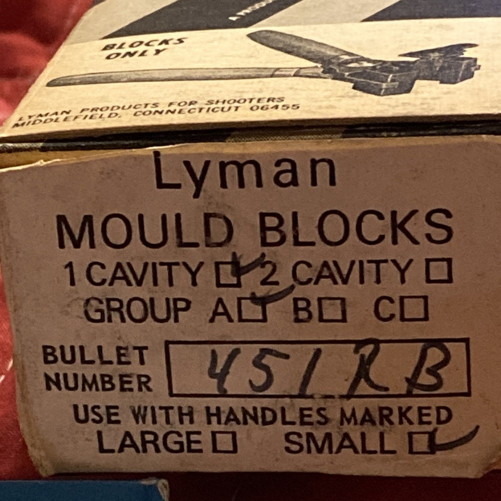 lyman bullet mold 451 RB