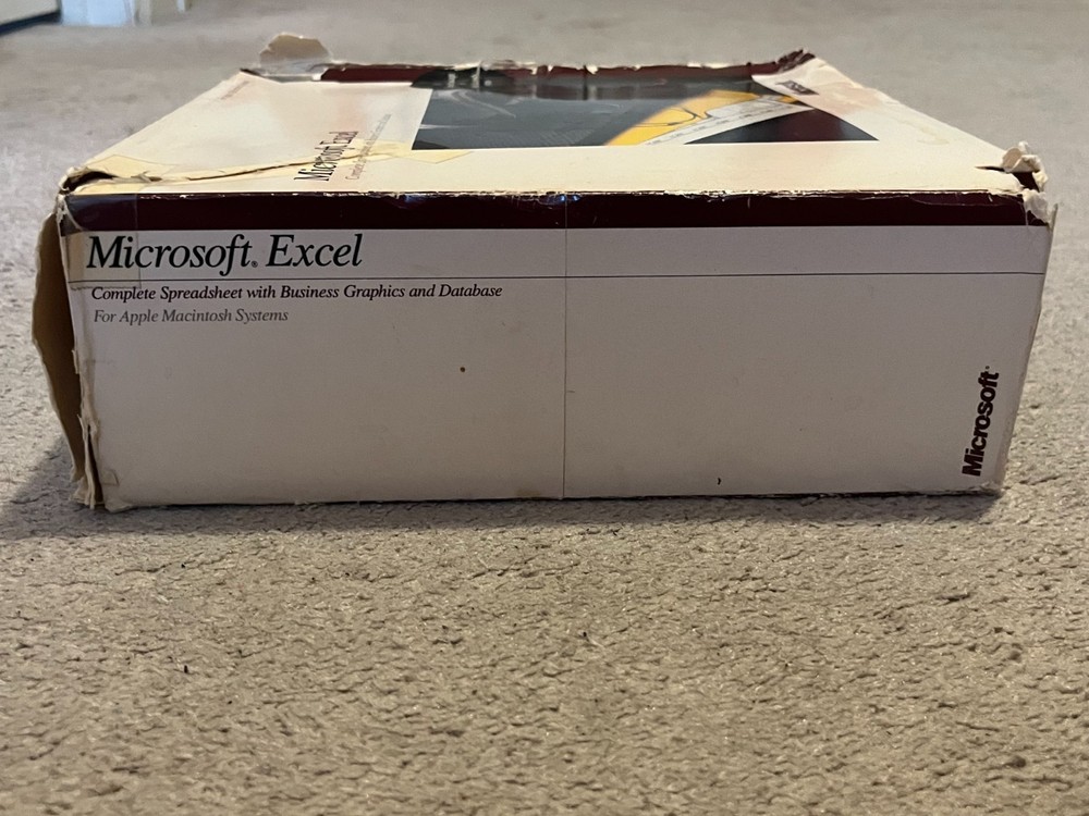 Microsoft Excel Basic File Maker Plus Vintage Rare 1987 WORKS