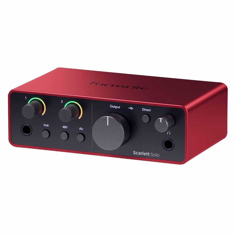 Focusrite Scarlett Solo Studio Interface Bundle w Microphone, Headphones & Stand