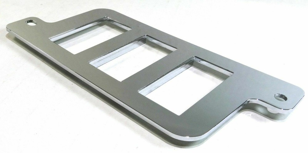 rocker switch panel bottom left side chrome plastic Freightliner Century 3 hole