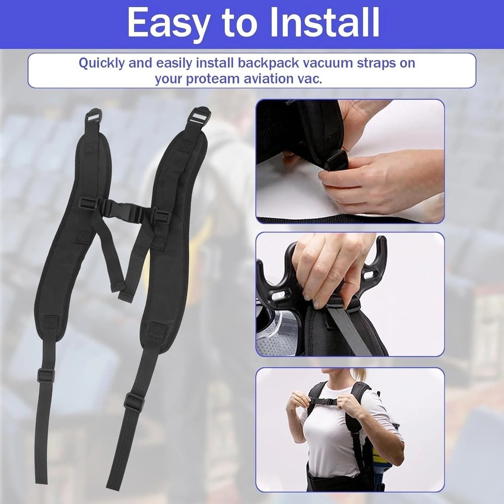 Adjustable Nylon Backpack Vacuum Shoulder Straps - Lightweight & Durable