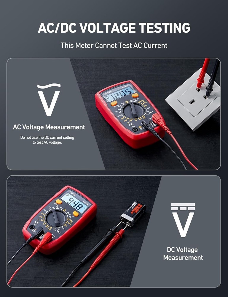 Advanced Digital Multimeter with Safety Features and Auto Shutoff Function
